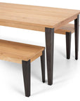 Karel Oak Bench Seat + Table