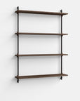 Moebe Wall 4 Shelf System - Walnut