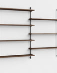 Moebe Wall Double Bay Shelving System-Walnut