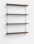 Moebe Wall 4 Shelf System - Walnut