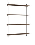 Moebe Wall 4 Shelf System - Walnut