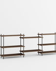Moebe Shelving System - Low Walnut