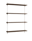 Moebe Wall 4 Shelf System - Walnut