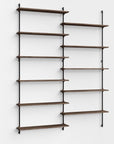 Moebe Wall Tall Shelving System Walnut