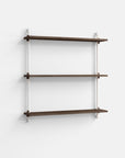 Moebe Wall 3 Shelf System - Walnut