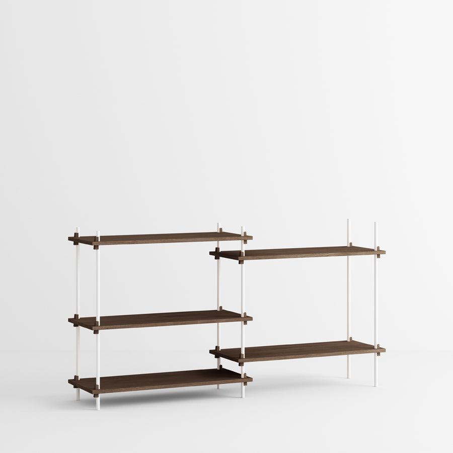 Moebe Shelving System - Low Walnut
