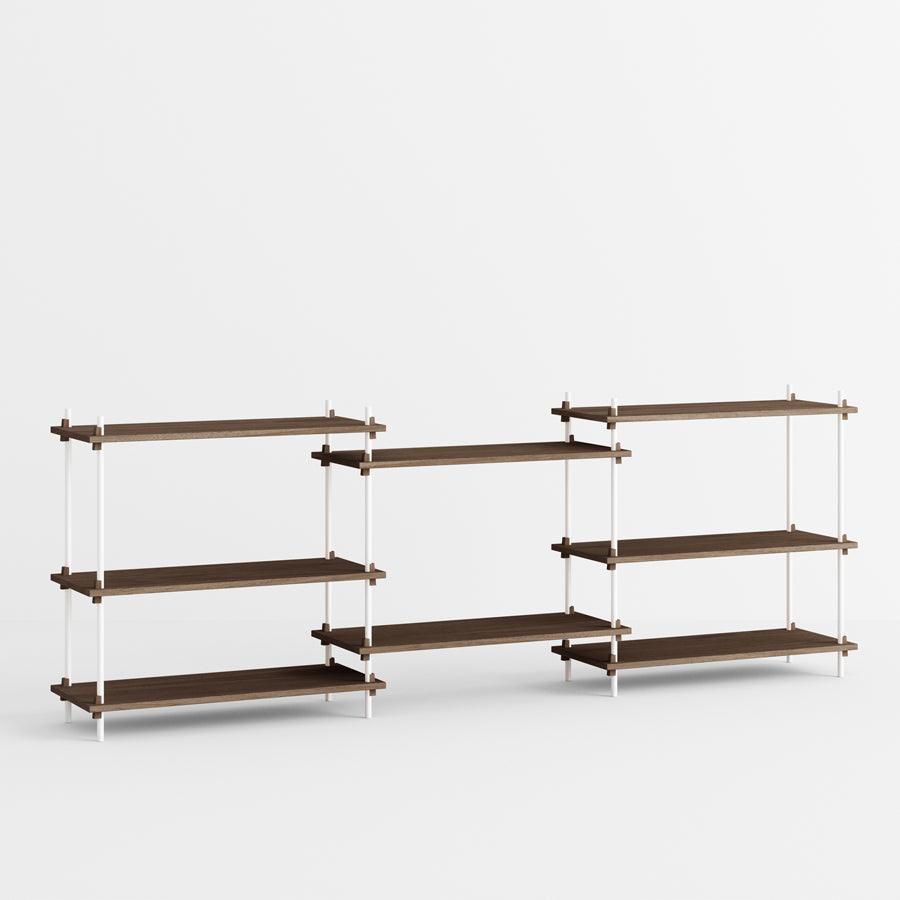 Moebe Shelving System - Low Walnut