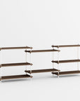 Moebe Shelving System - Low Walnut