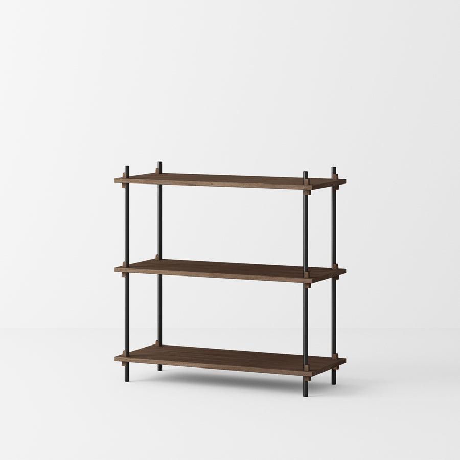 Moebe Shelving System - Low Walnut
