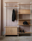 Moebe Shelving System - Clothes Bar - White - Stacks Furniture Store