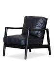 black leather armchair 