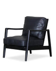 black leather armchair