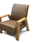 Mogambo leather armchair in coronet olive