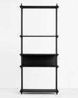 moebe shelving system black back plate