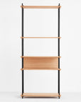 moebe shelving system oak back plate