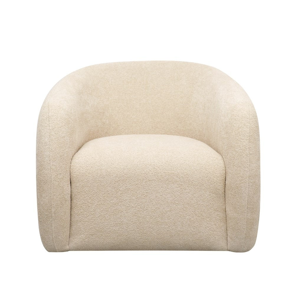 Krona swivel armchair in natural
