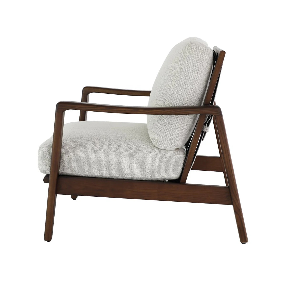 Yukon armchair in pUmice &amp; walnut 