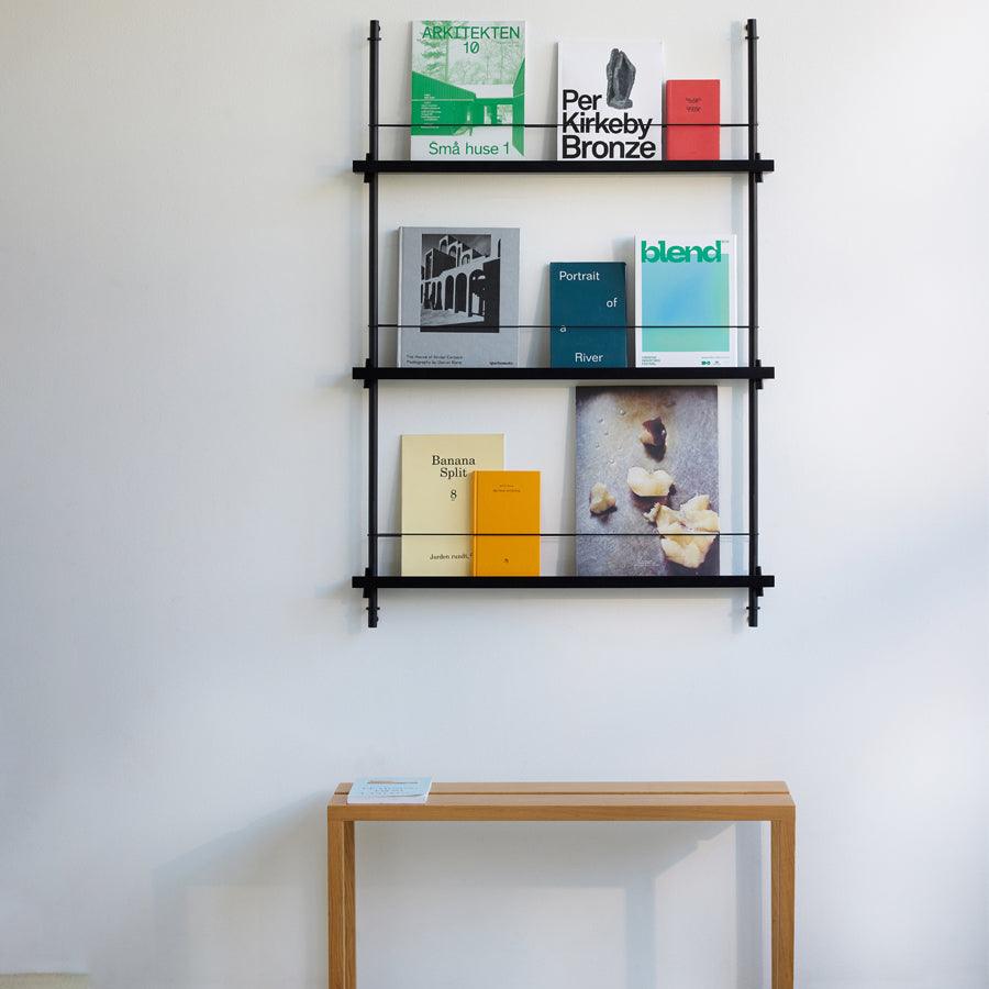 Moebe Magazine 3 Shelf System - Black