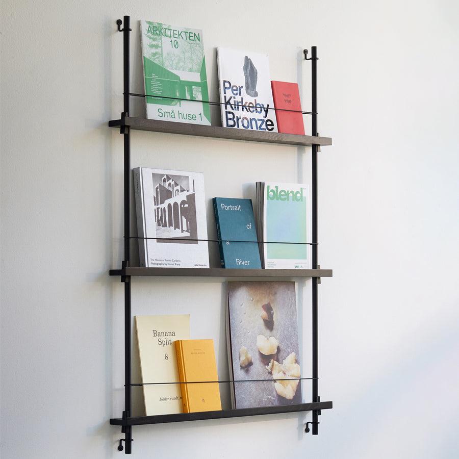 Moebe Magazine 3 Shelf System - Black