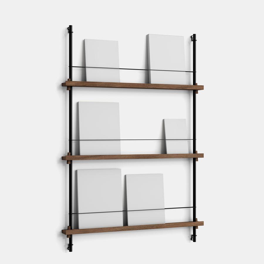 Moebe Magazine 3 Shelf System - Walnut A