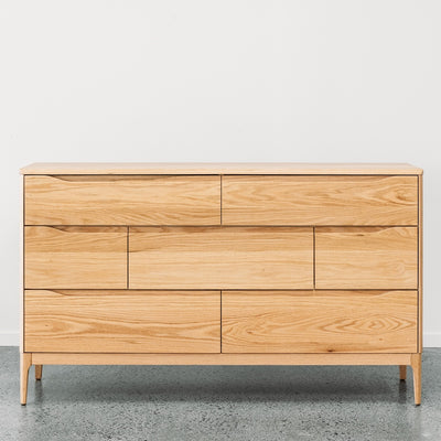 Ghost 7 drawer lowboy red oak |Stacks |Wellington – Stacks Furniture Store