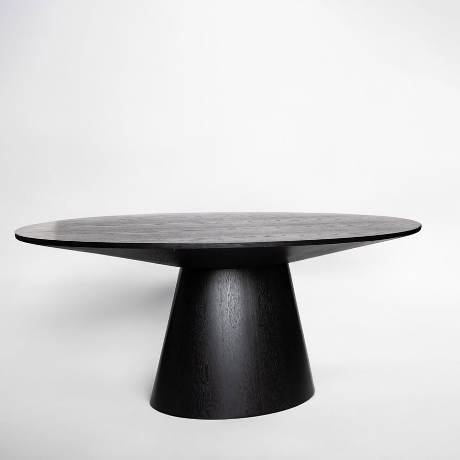 Alice oval dining table in black oak |Stacks |Wellington – Stacks ...