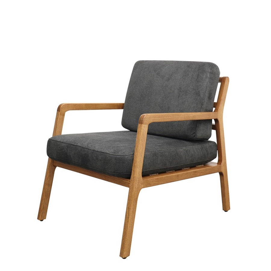 Baker fabric armchair in Charcoal