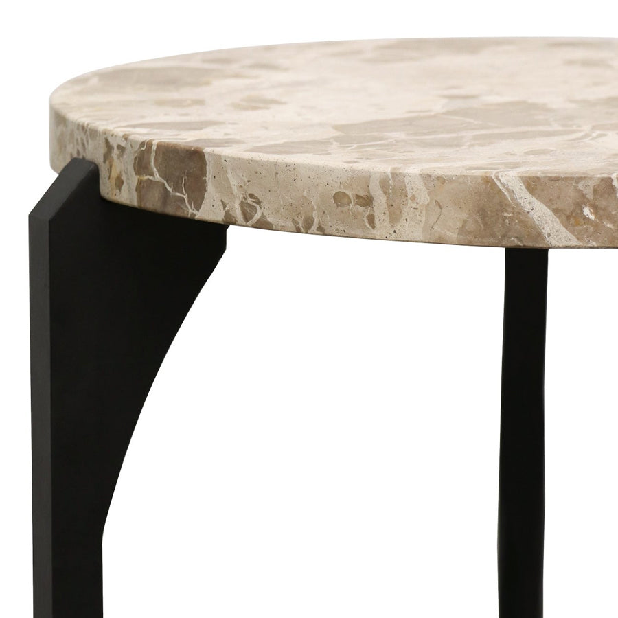 Ariana marble side table  beige