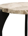 Ariana marble side table  beige