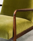 Aston Armchair - Olive Cotton Velvet