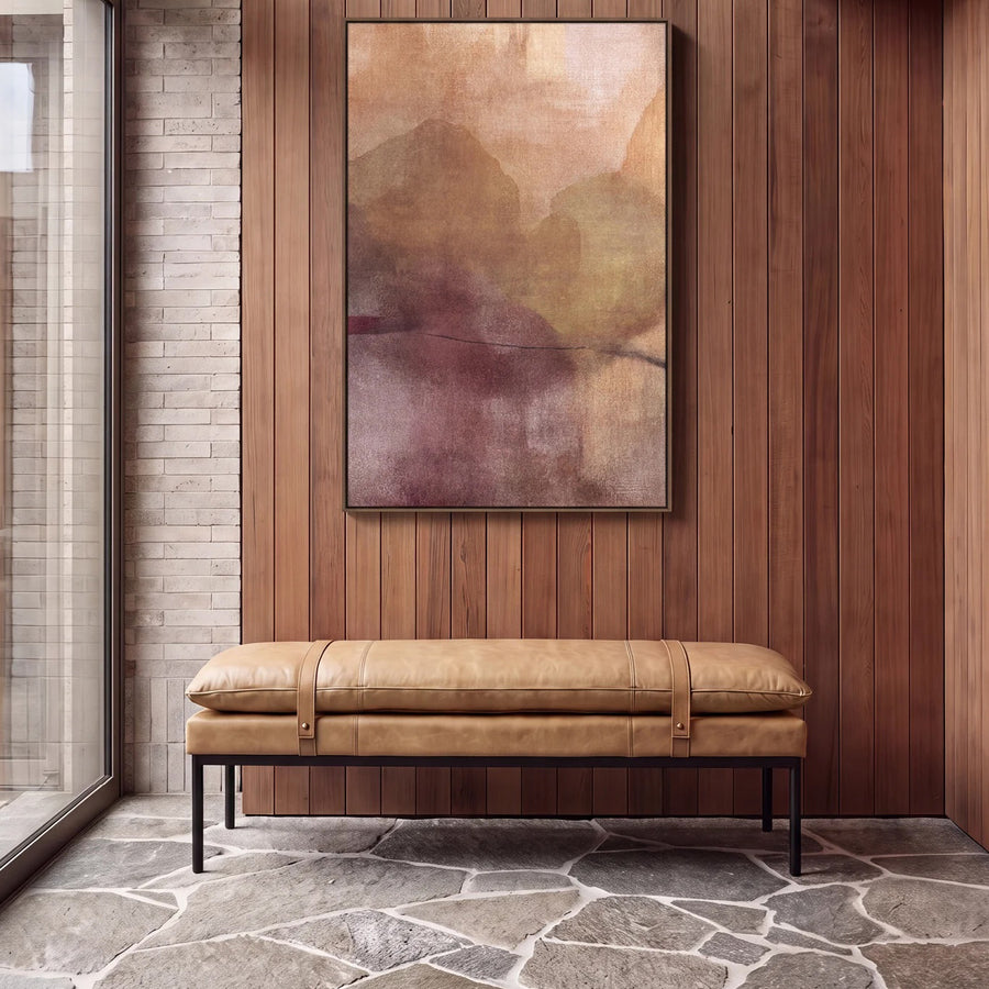 Baxter Bench Seat | Tan Leather