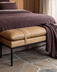Baxter Bench Seat | Tan Leather