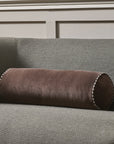 Edward bolster cushion in chocolate