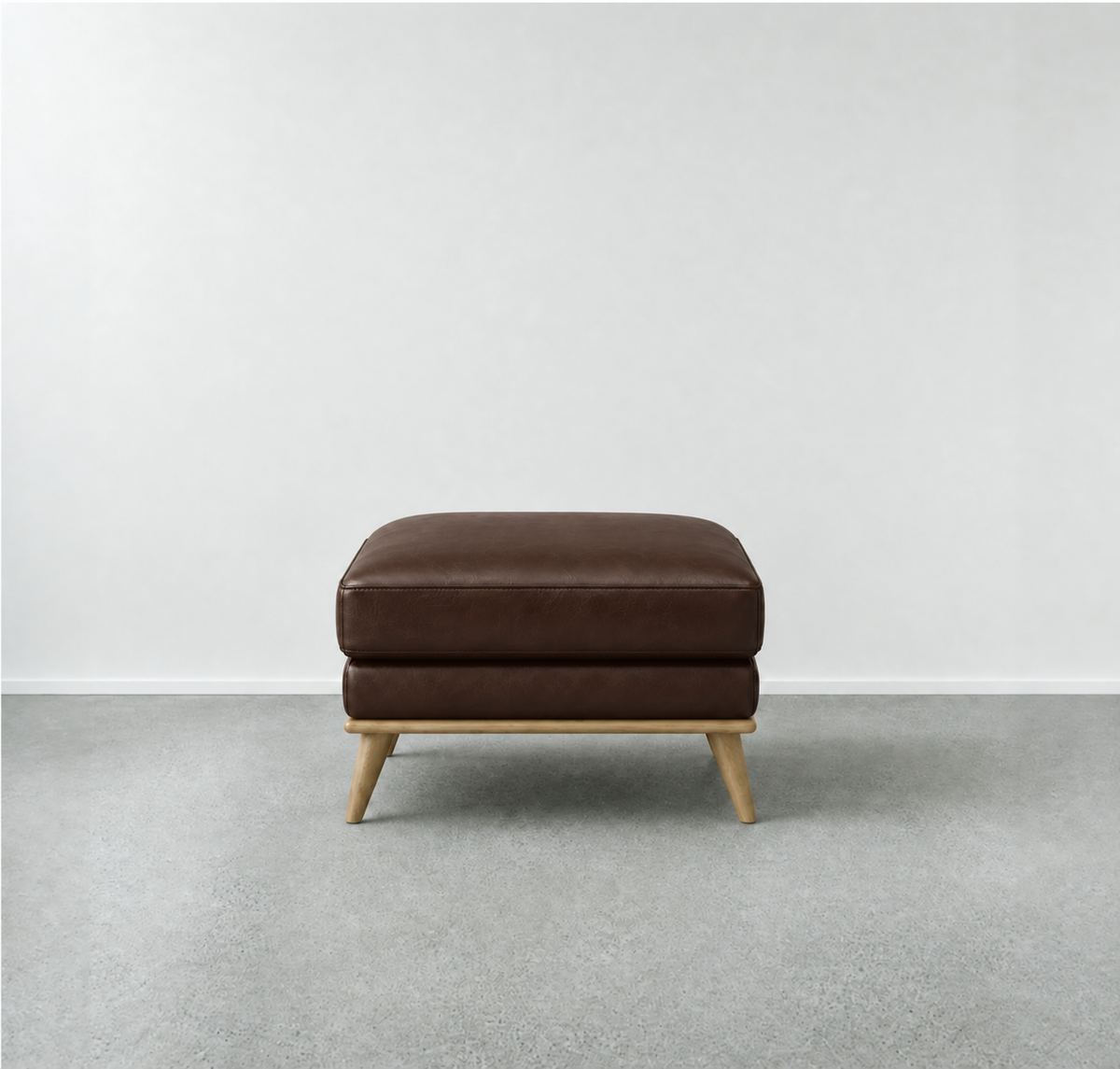 FIORD | ottoman - Chocolate Leather