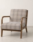 Luca armchair | Coastal plaid