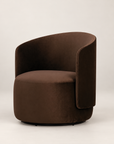 Estelle swivel armchair | Chocolate