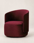 Estelle swivel armchair | Plum