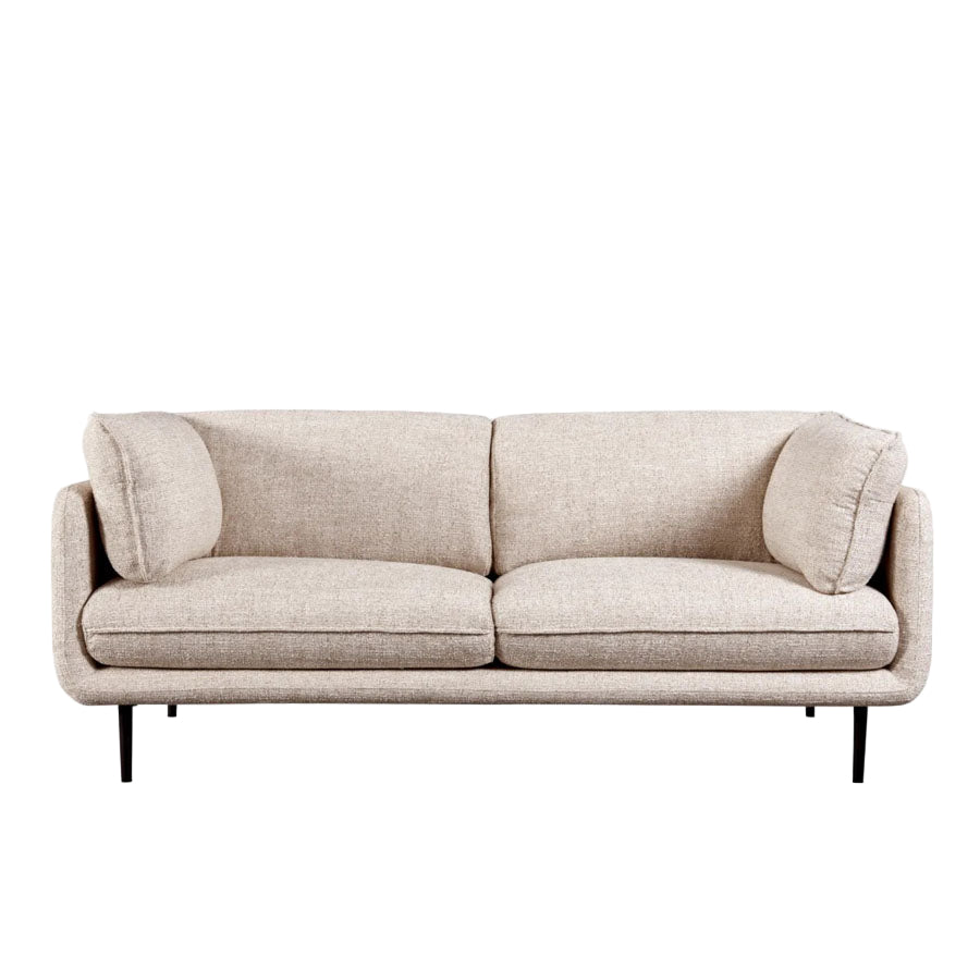 Clara 2 seat sofa in beige fabric 