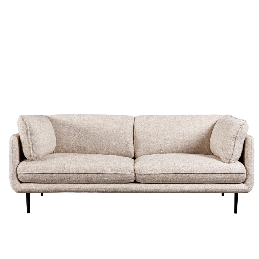 Clara 3 seat sofa in beige fabric 