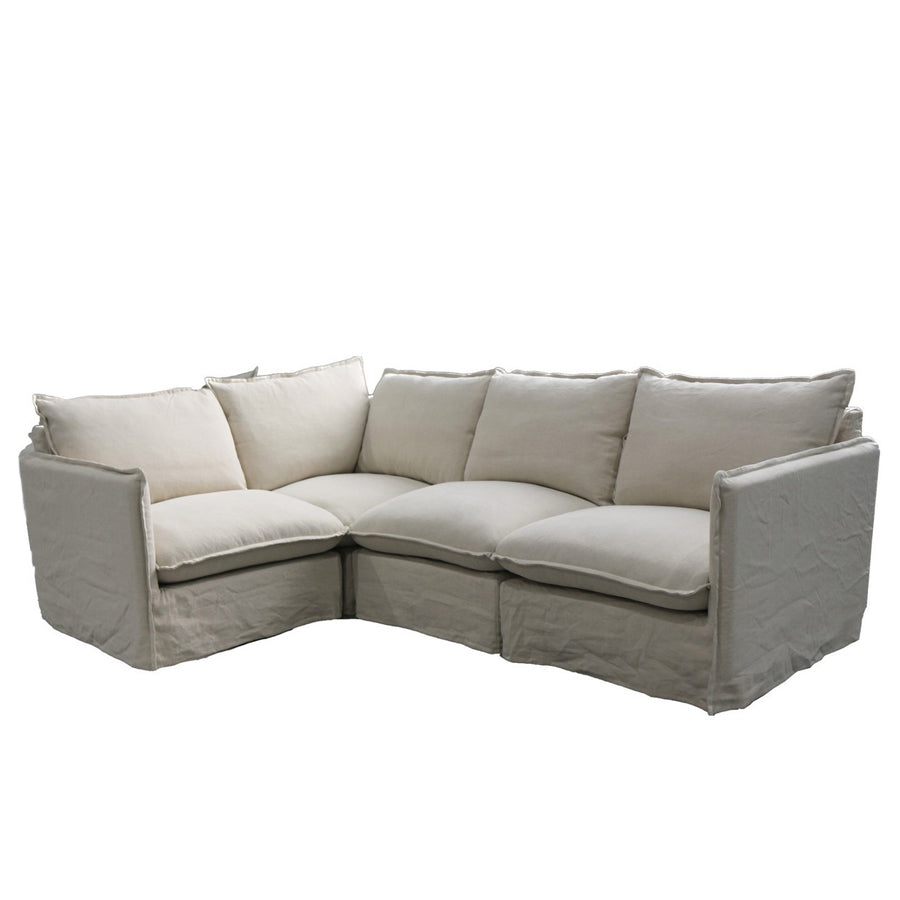 Miami modular sofa in salt &amp; pepper - Single seat