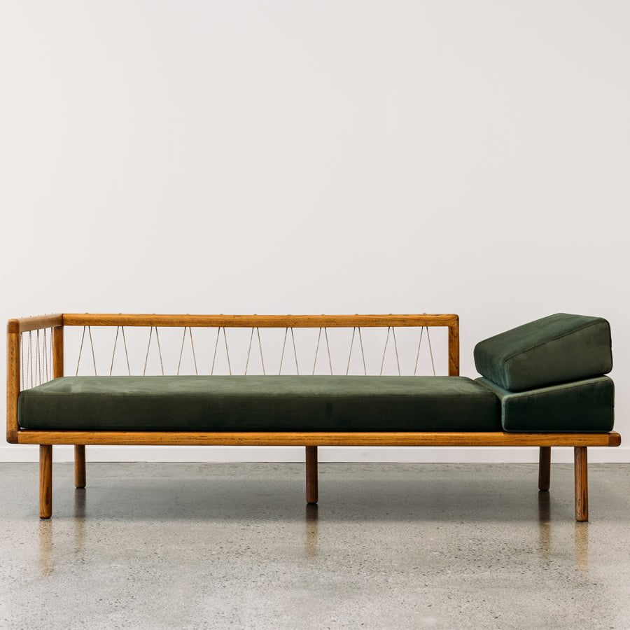 Queen daybed in forest green