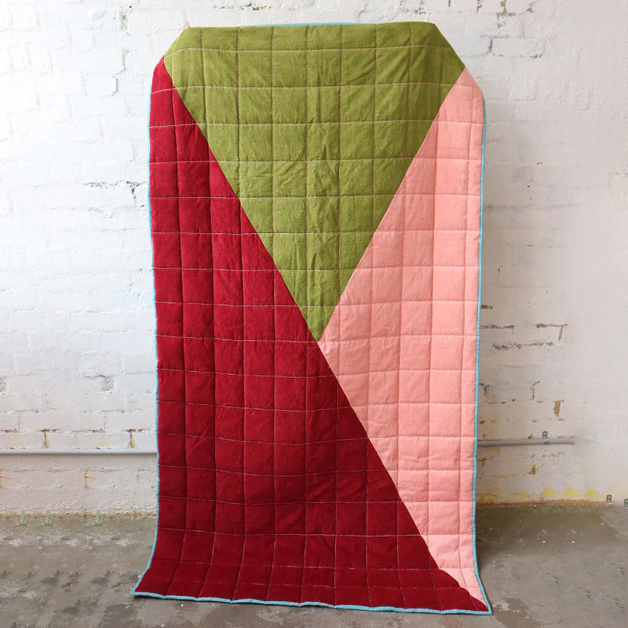 Corduroy Quilted Throw