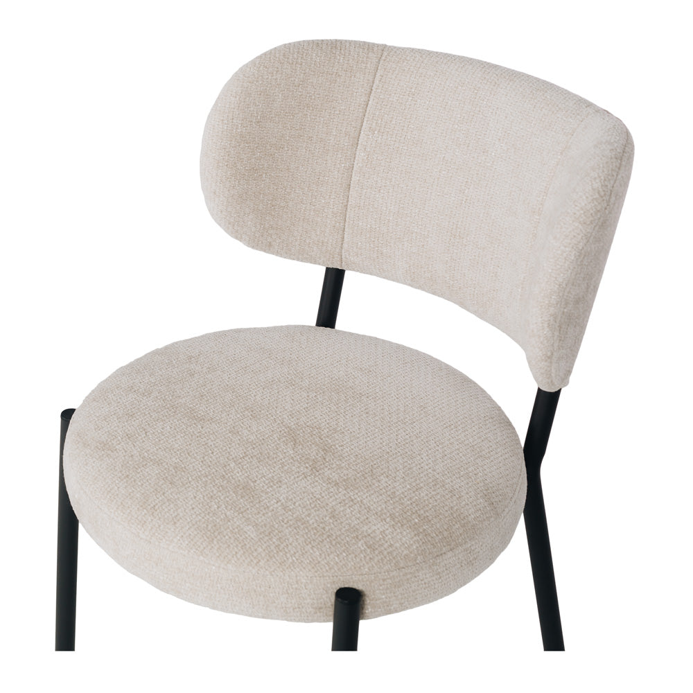 Curl dining chair in oyster
