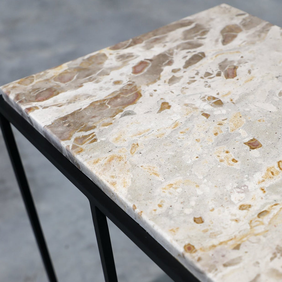Dion marble console table beige