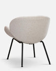 Duo armchair in eggshell boucle
