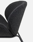 Duo armchair in black boucle