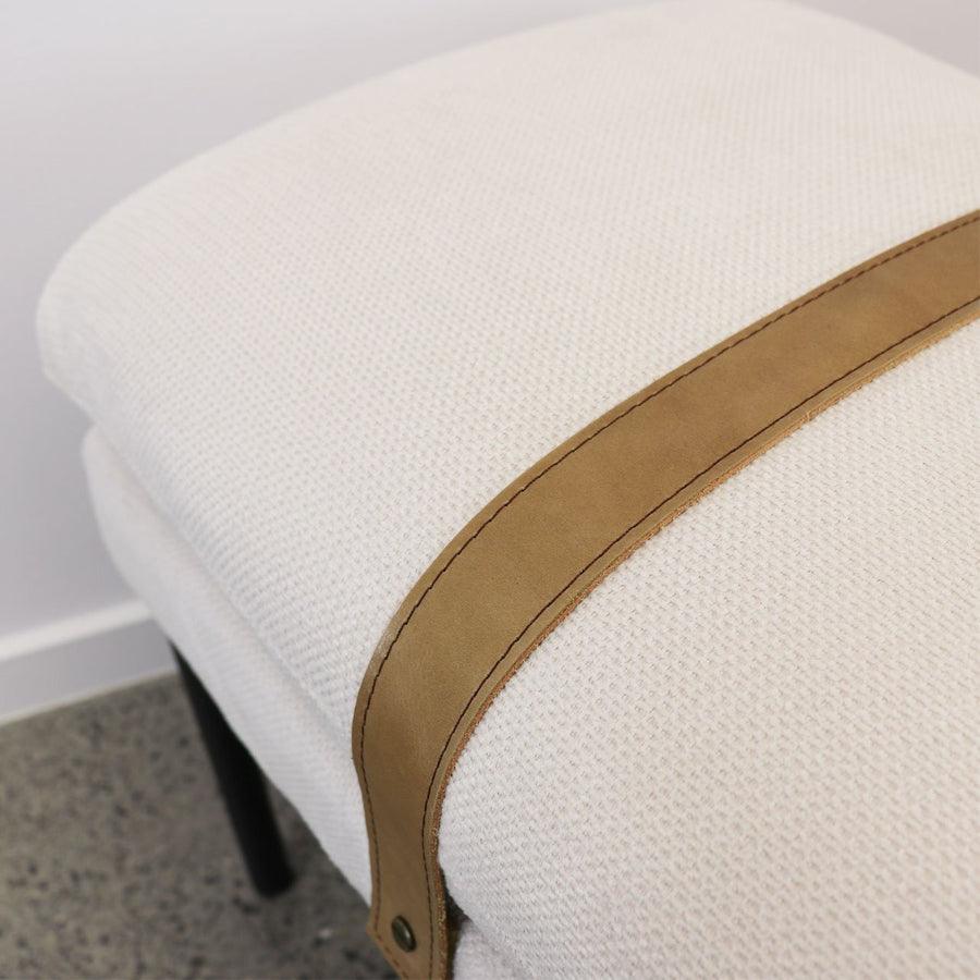 Baxter Fabric Bench Seat - Cream 