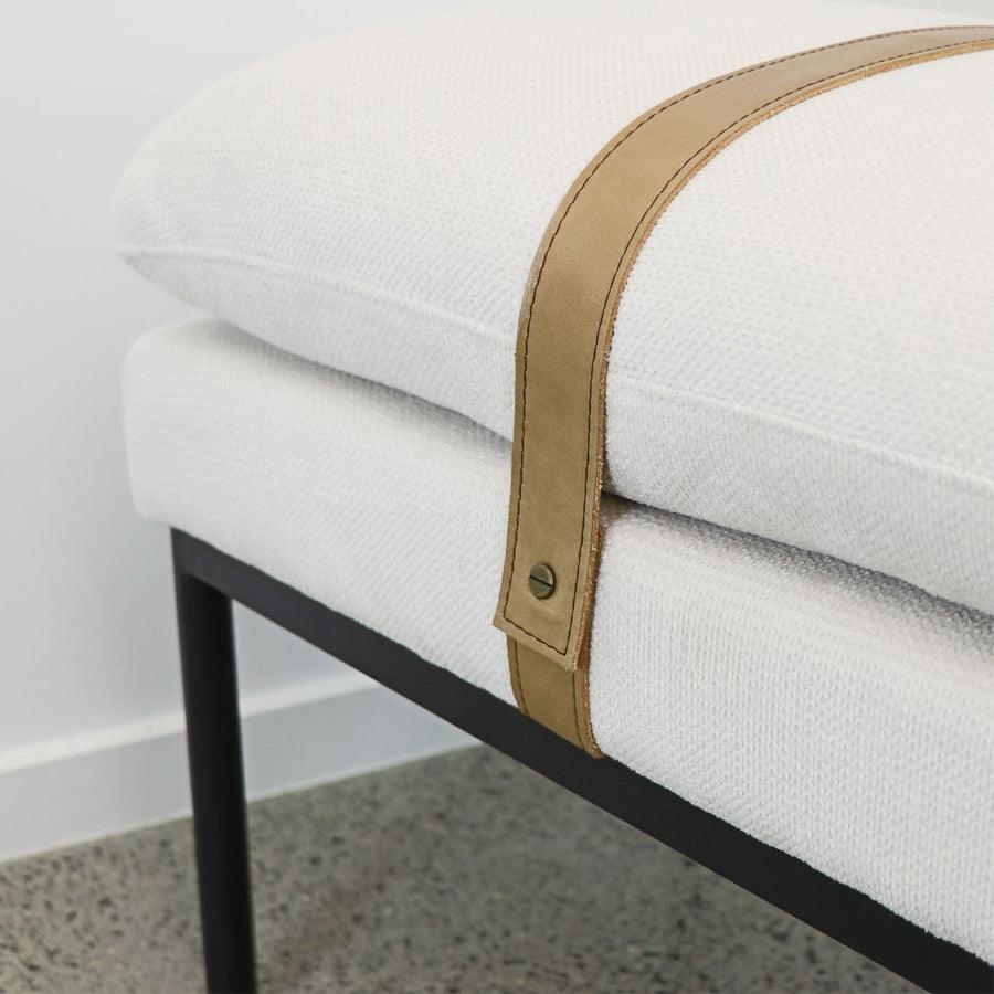 Baxter Fabric Bench Seat - Cream 