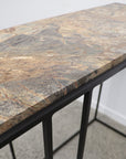 Dion marble console table Forest floor