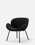Duo armchair in black boucle